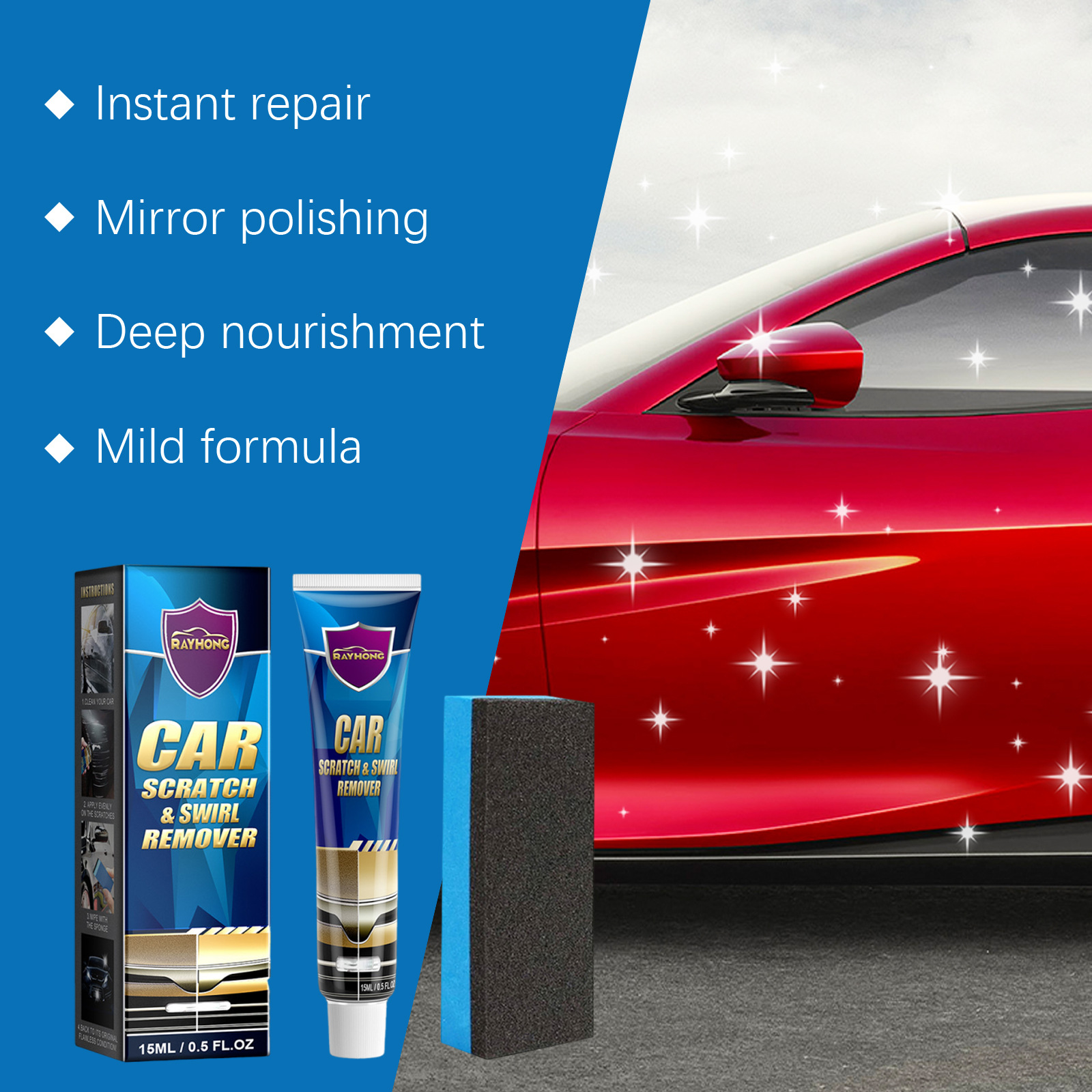 Universal Car Scratch Remover 15ML Car Paint Care Tool Auto Swirl Remover Scratches Repair Polishing Cream Car Paint Repair Kit