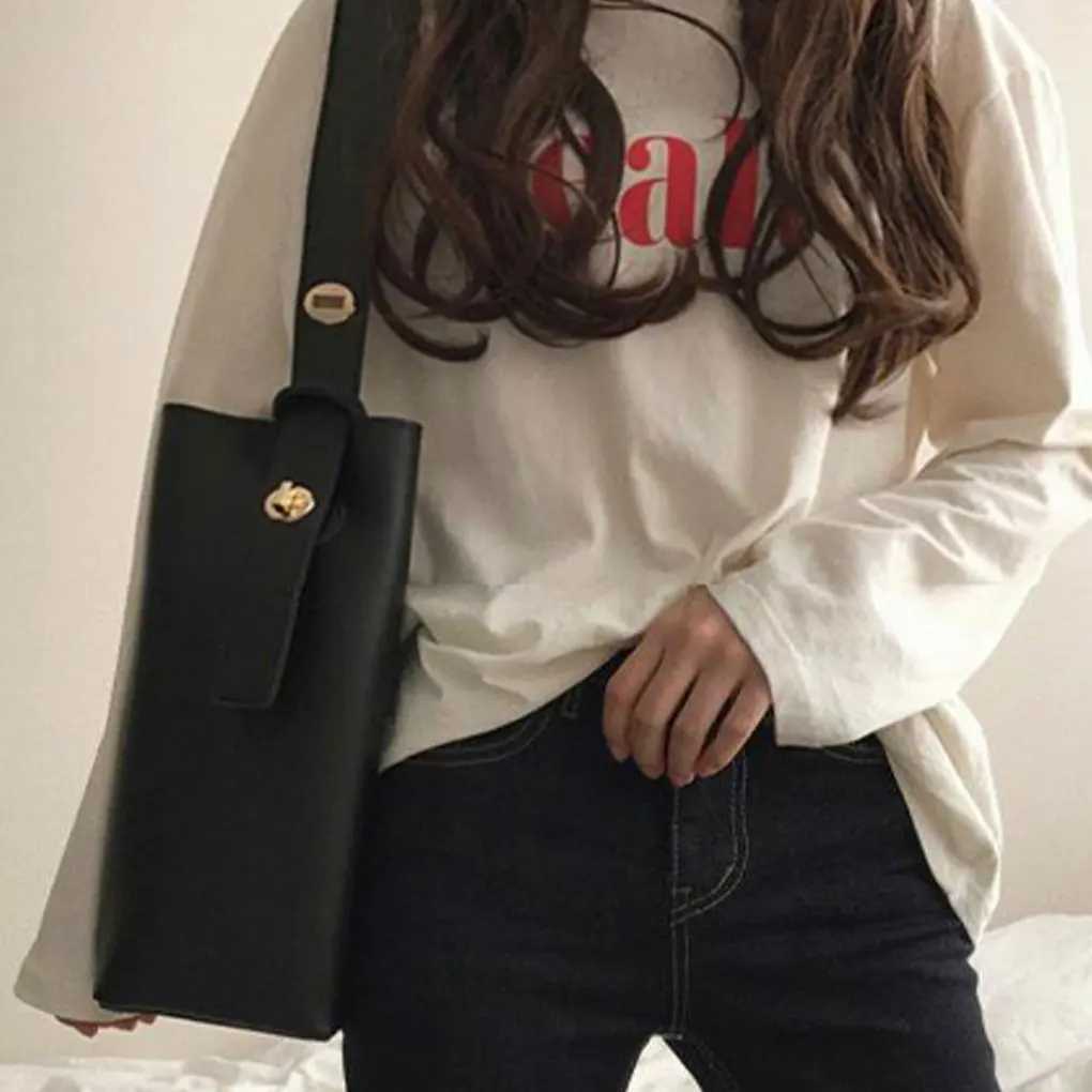 Customized womens shoulder bag suitable for delicate style large capacity good gift Fi bucket brownXJ250412
