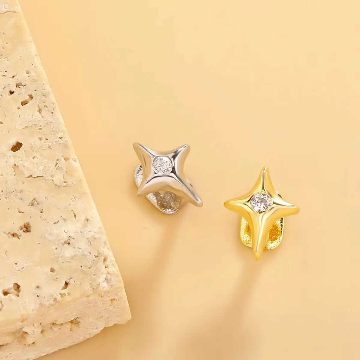 1 piece of single tooth grill with four point star sparkling rhinestone tooth grill cover jewelry for permanent stage accessories W250412