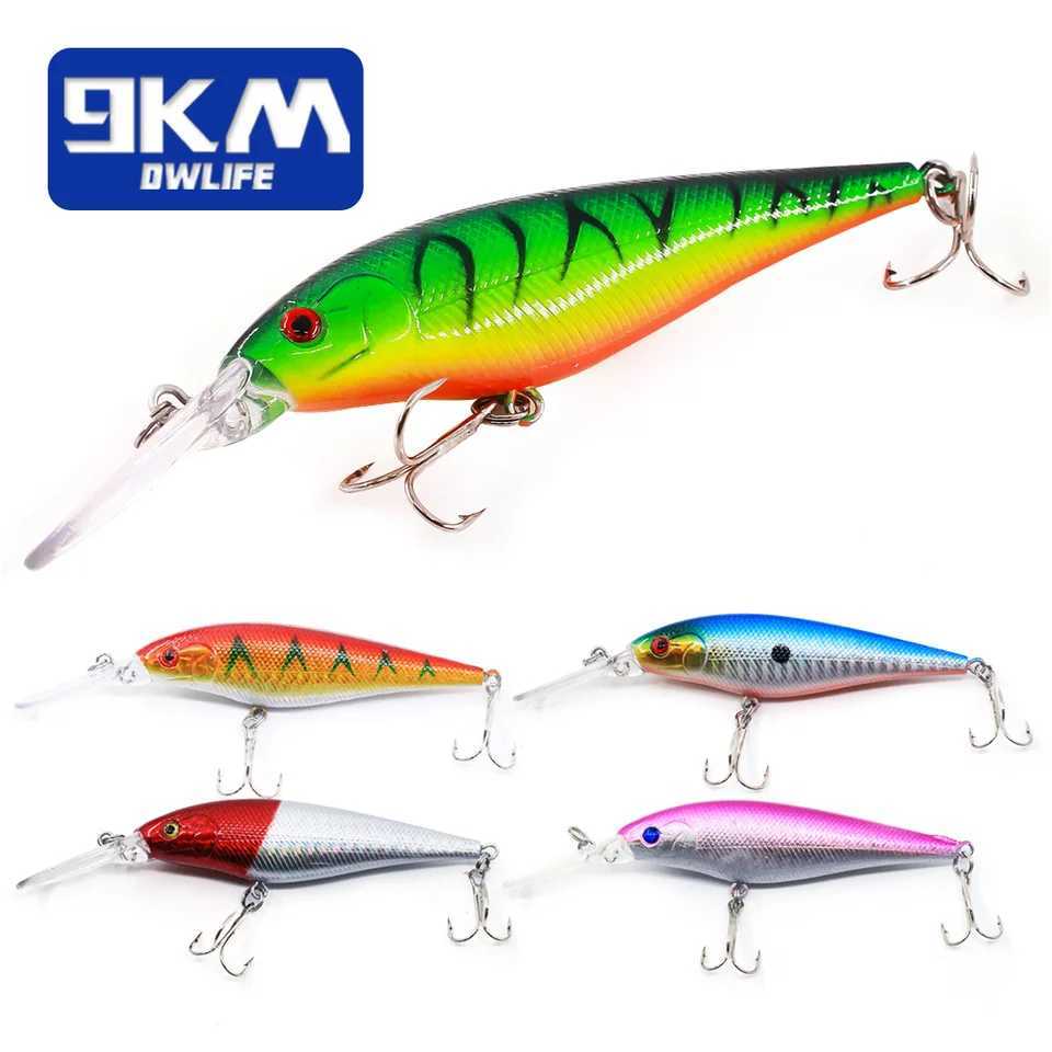 Minnow Lures 10.5g Fishing Lures Swimbaits Boat Topwater Hard Baits for Trout Bass with Treble Hook Saltwater Freshwater 11.5cm Z250411