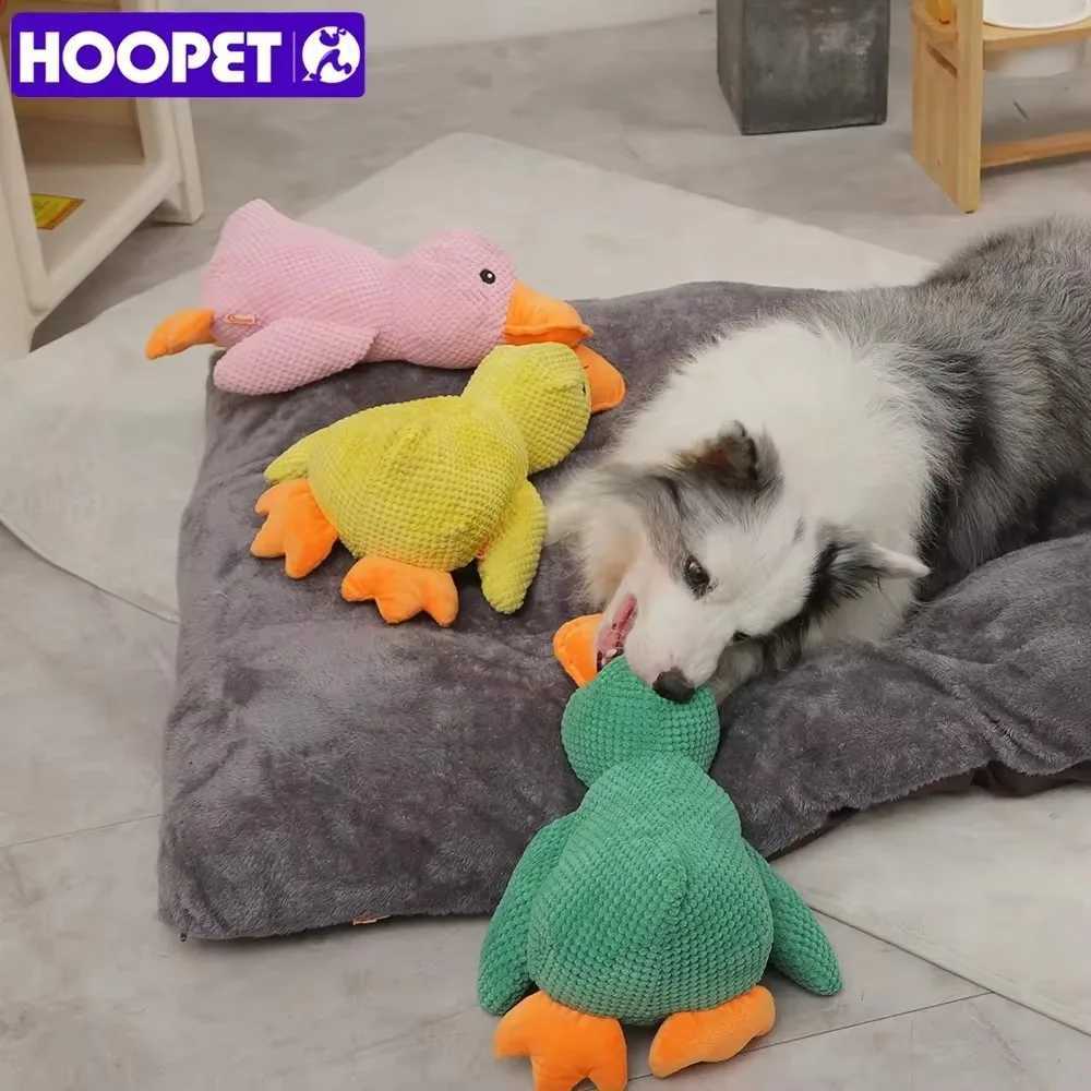 High Quality HOOPET Dog Sleep Toy Duck Chewing Sound Toy Used for Small Medium and Large Dogs Outdoor Interactive Pet Training Toys Dog Accessories T2