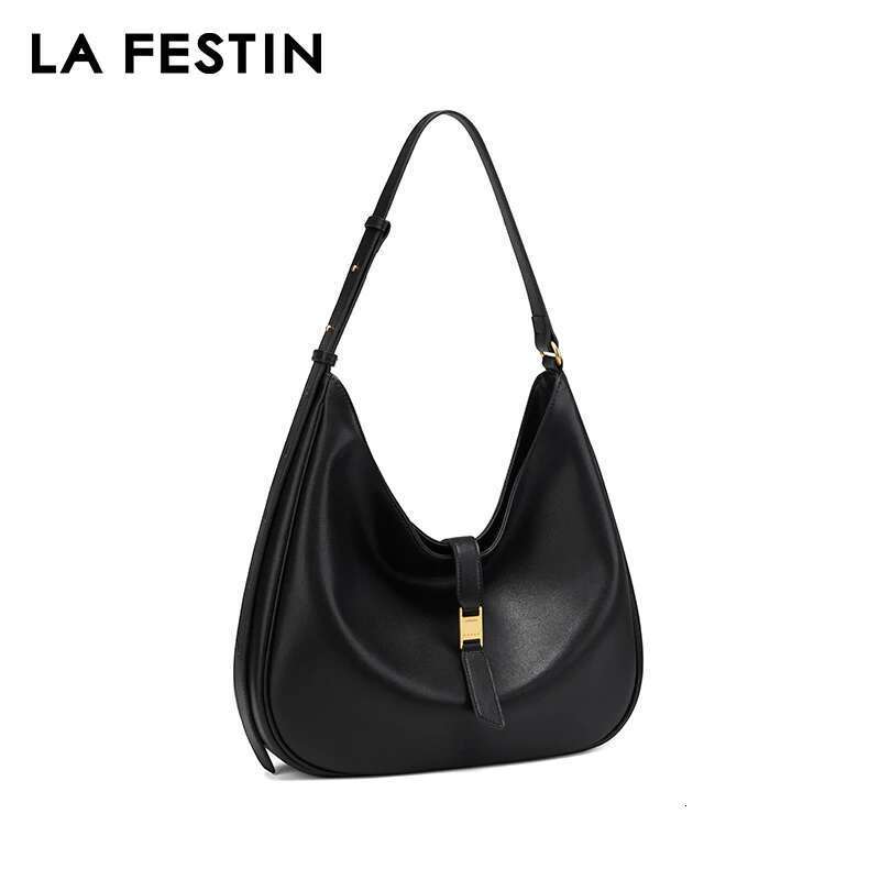 LA FESTIN Original Brand 2024 New Summer Large Capacity Tote Black Shoulder Bags Crossbody Casual Women's Bag