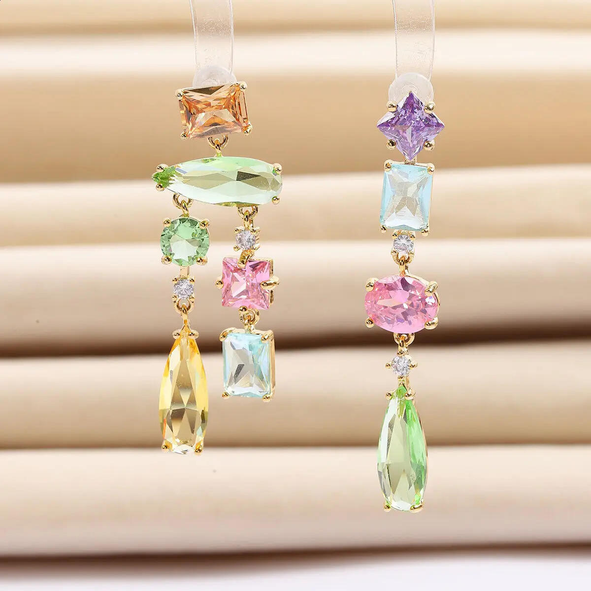 Women and Girls Irregular Rhinestone Dangle Earrings Glitter Eardrop Fashion Jewelry Cocktail Party Gifts 250411
