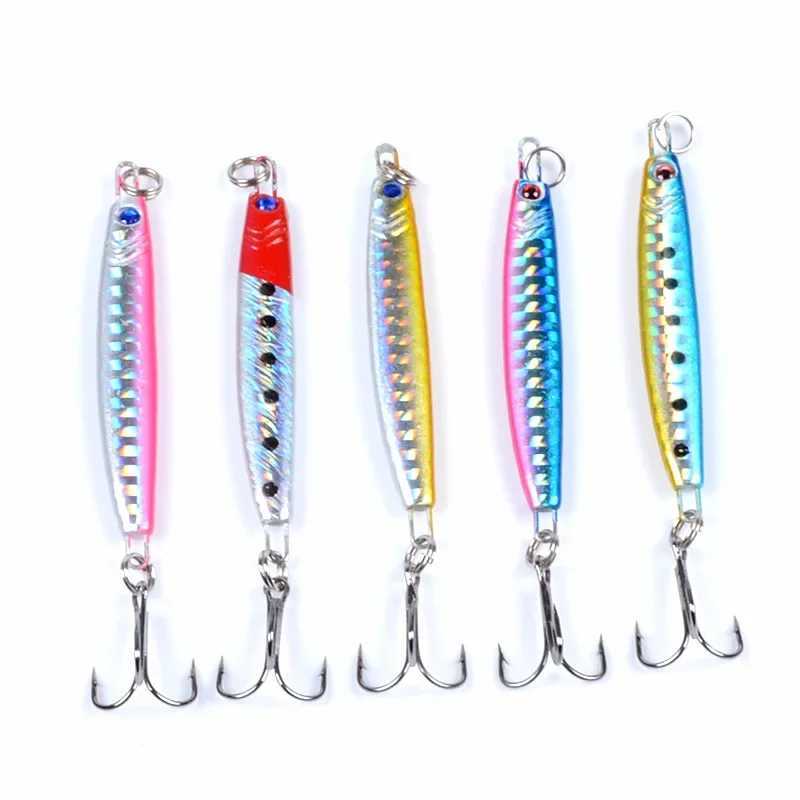 Metal Jig Fishing Lure Trolling Hard Bait Bass Fishing Bait Trout Jigging Saltwater Lures Weights 6.5cm 13.2g Z250411