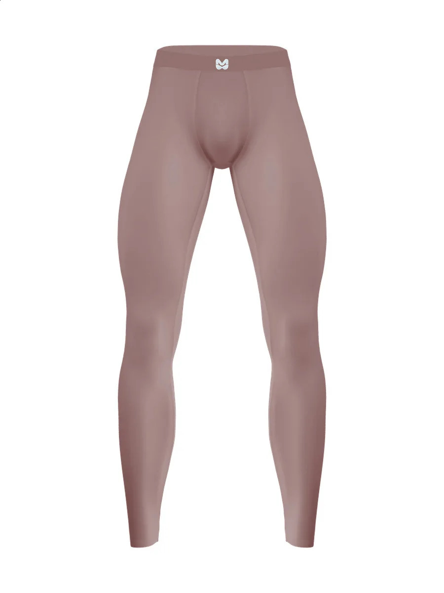 Ice silk nude yoga pants for summer thin men seamless ultra-thin long legs breathable sports fitness tight elastic pants UMFD 250410