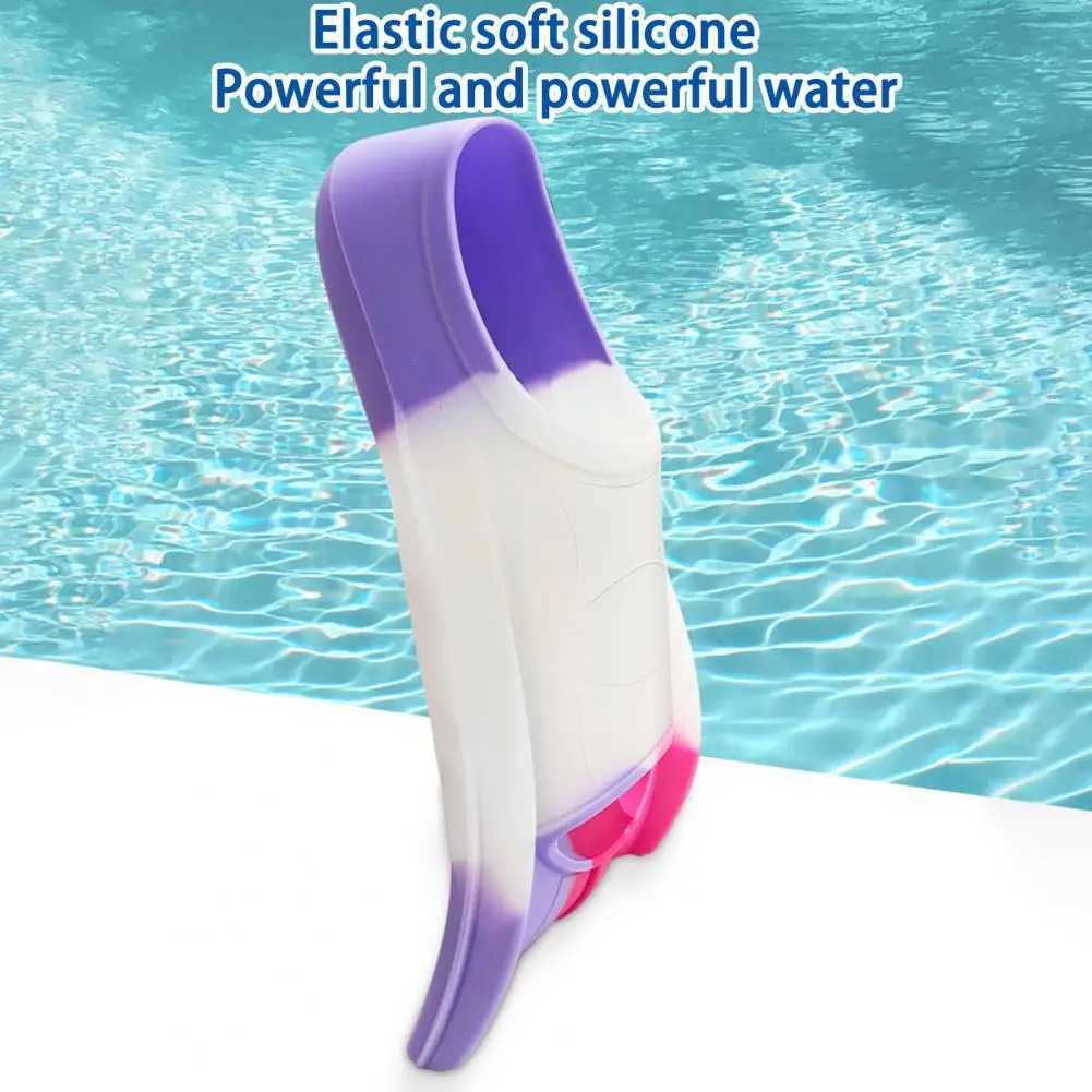 Silicone diving fins childrens swimming shoes childrens swimming fins short inflatable swimming fins flip cover swimming training finsY250412