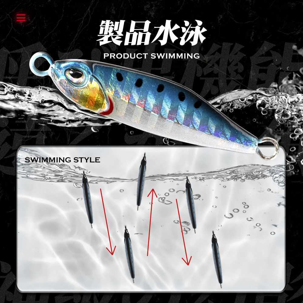 Hunthouse Metal Jig Fishing Lure Slow Sinking Hard Bait Micro Pitch Spoon Jigging 5g 7g 10g 15g 20g Casting Pike Fish Tackle Z250411