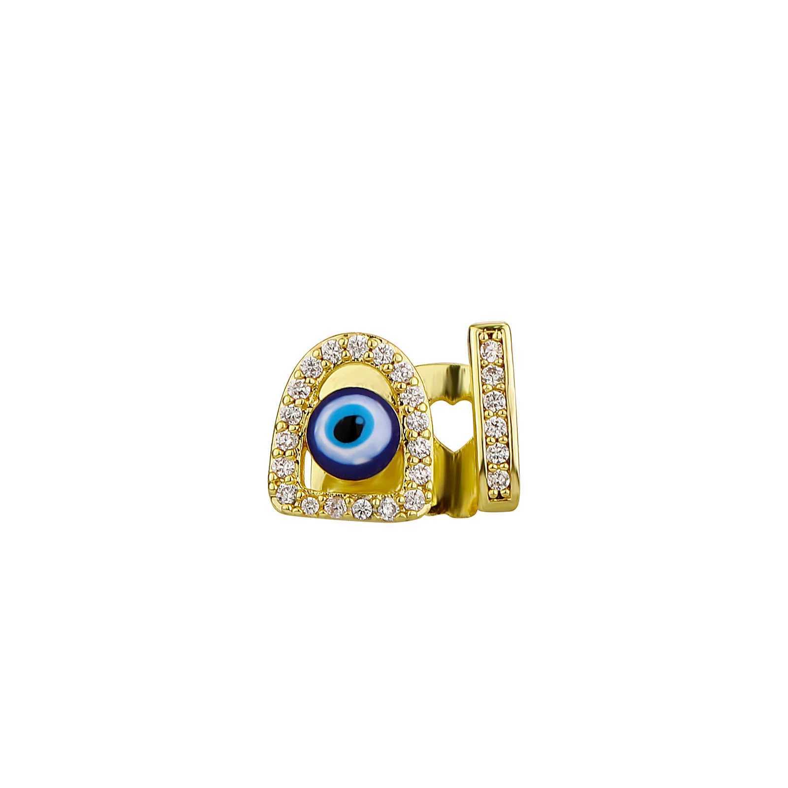 JINAO New 2024 Single Tooth HIP HOP Blue Devils Eye Cosplay Grilz Charm High Quality Mens and Womens Jewelry Gifts W250412