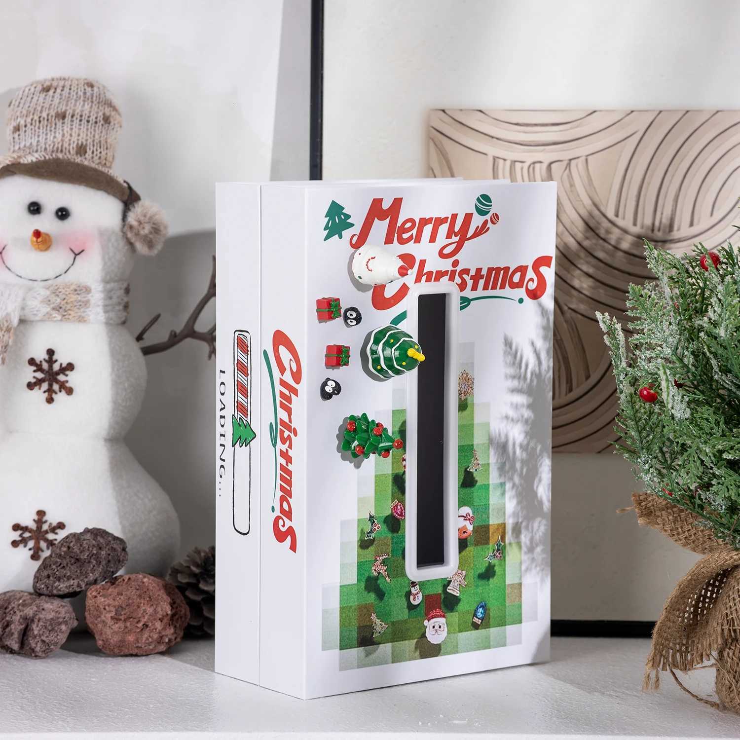 Christmas Luxury Book Style Tissue Box Fashion Hotel Storage Box He Table Decoration With Cute Decorative Accessories Y251112