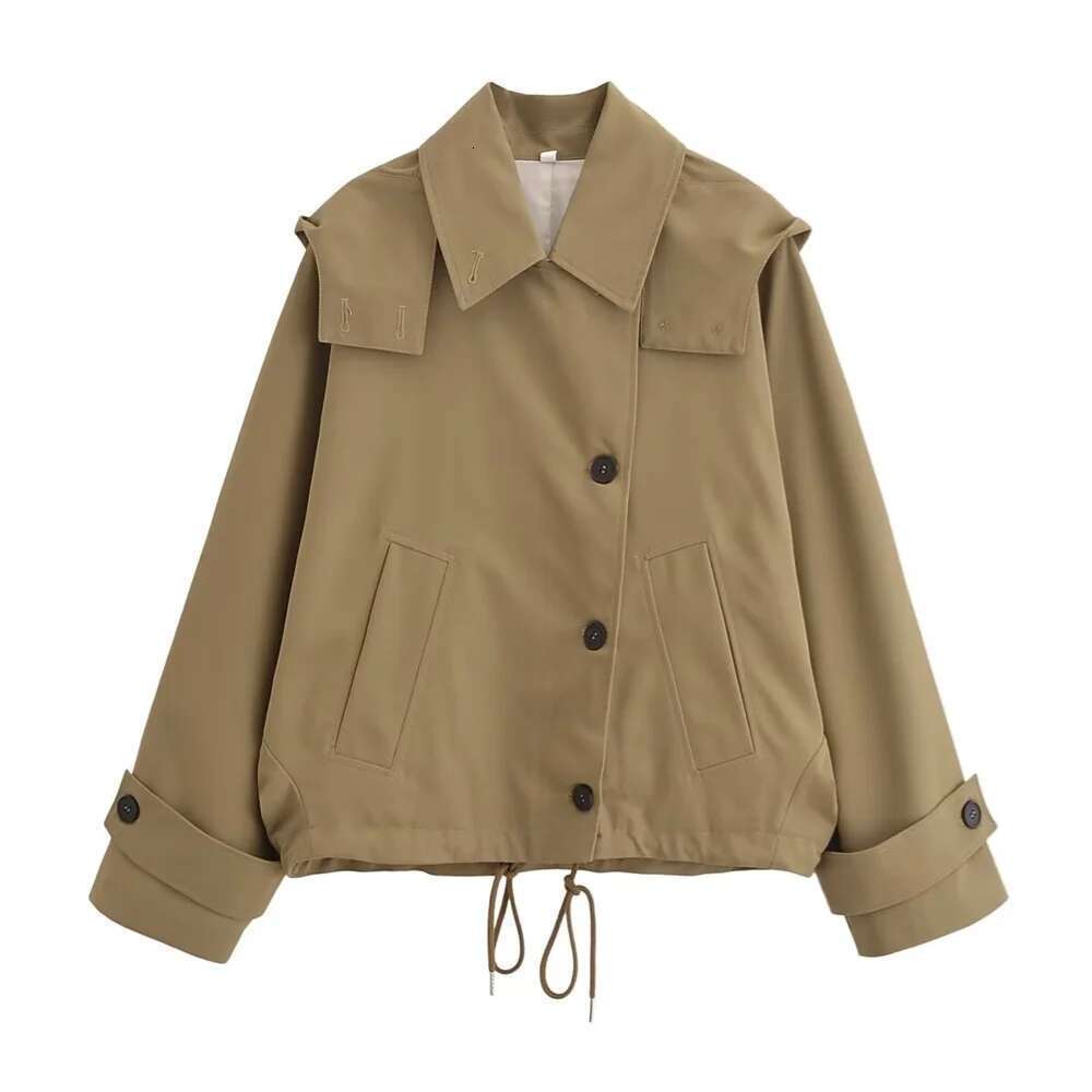 Designer Clothes Pb&Za2024 Autumn New Women's Clothing Temperament Commuting Loose And Simple Hooded Long Sleeved Short Jacket
