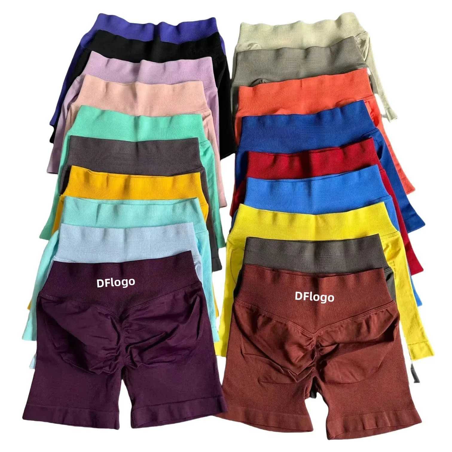 Seamless yoga shorts with low waist Scrunch Bum gym shorts exercise bike shorts stretch fitness clothes Y250412