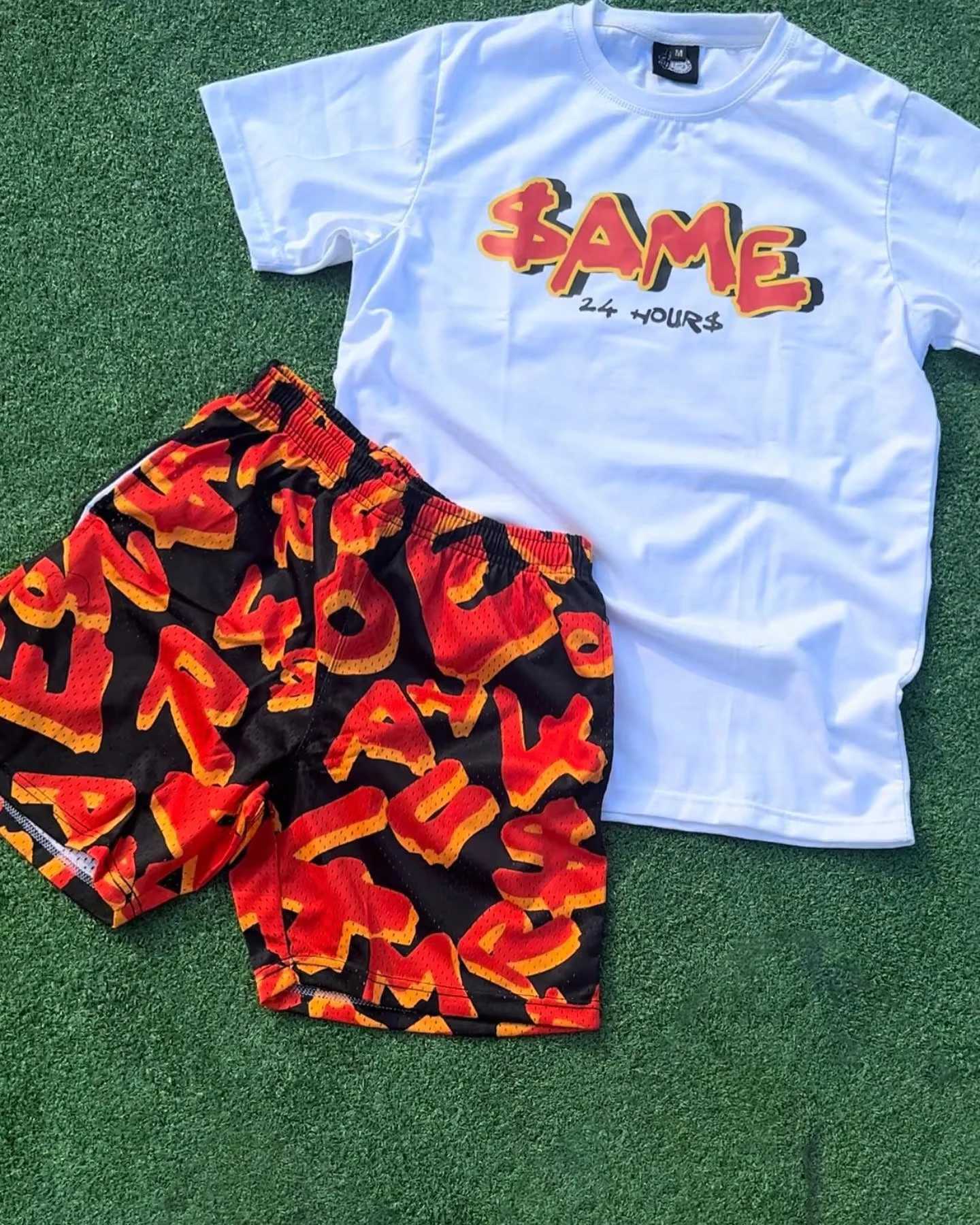 2025 Mens Summer Set Sports Shirt 2-piece Set Short Sleeve Round Neck Custom Printed T-shirt Mens Short Sleeve Set LightweightXJ250412