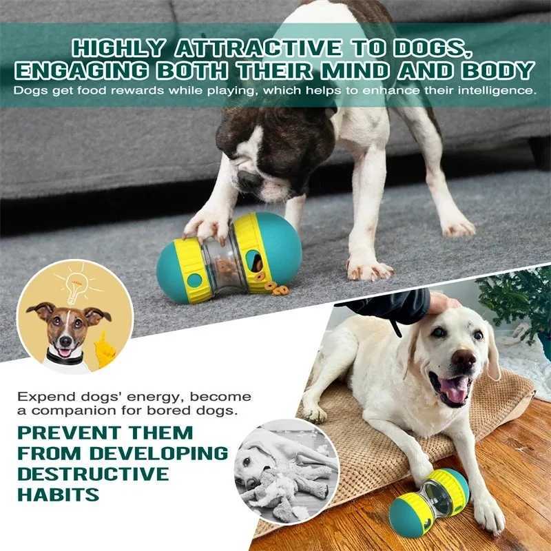 High Quality Dog toy drum funnel food ball elliptical track rolling ball slow feeding to protect stomach and increase intelligence pet supplies T25040