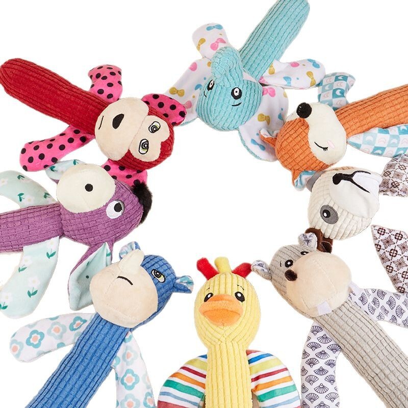 Cross border manufacturers wholesale soft and bite resistant dog toys, grinding toy shapes, dog love to bite toys
