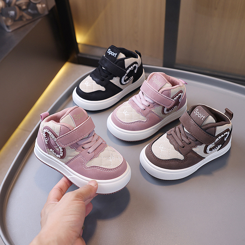 High Top Toddler Sports Sneakers Kids Running Board Shoes Kidszworld Boys Girls Casual Trainers Children Outdoor Walking Footwear Shoes Sizes 21 - 32 