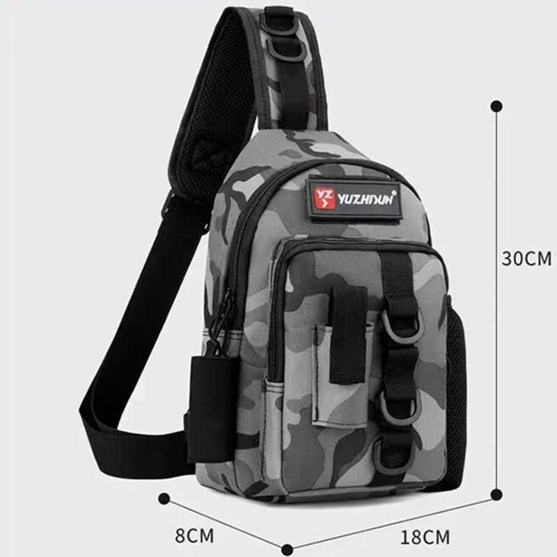 Fishing Lure Bag Waist Chest Backpack Molle Fanny Pack Outdoor Sport Camping Hiking Tactical Hook and Loop Fastener Sling Bag Z250411