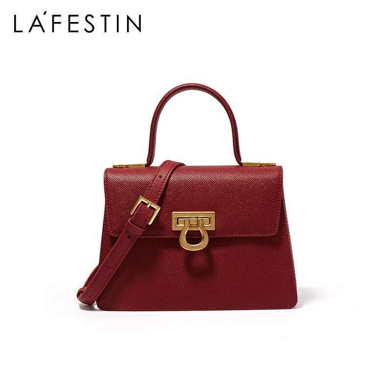 LA FESTIN 2024 New Trend Retro Mini Book Handbag Fashion Design Shoulder Portable Messenger Leather Female Crossbody Bag