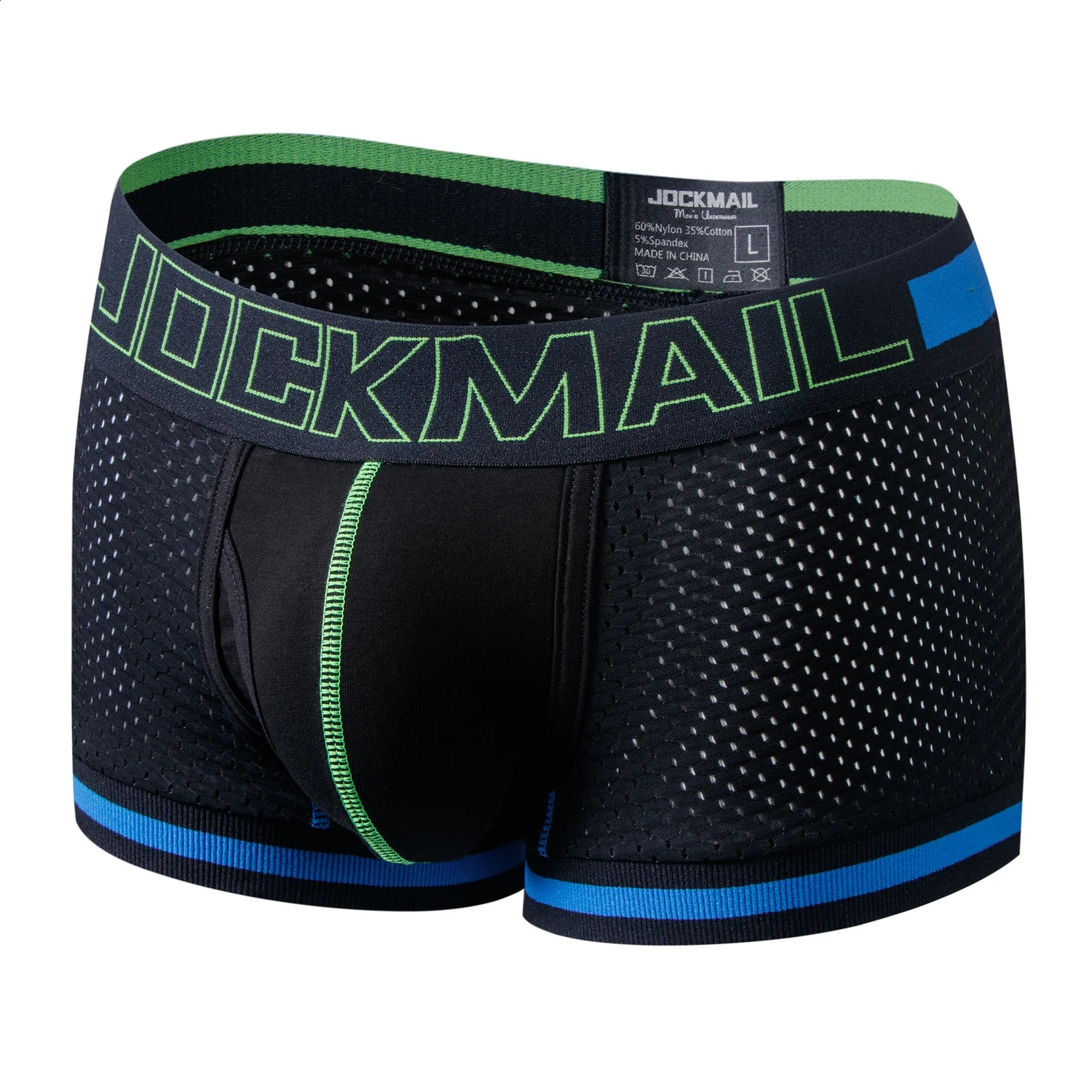 Mens Underwear Boxer Breathable Mesh Boxer Brief Male Underpants Sexy Panties Mens Bodysuit Trunks PantQuick Dry Sports Fitness250403
