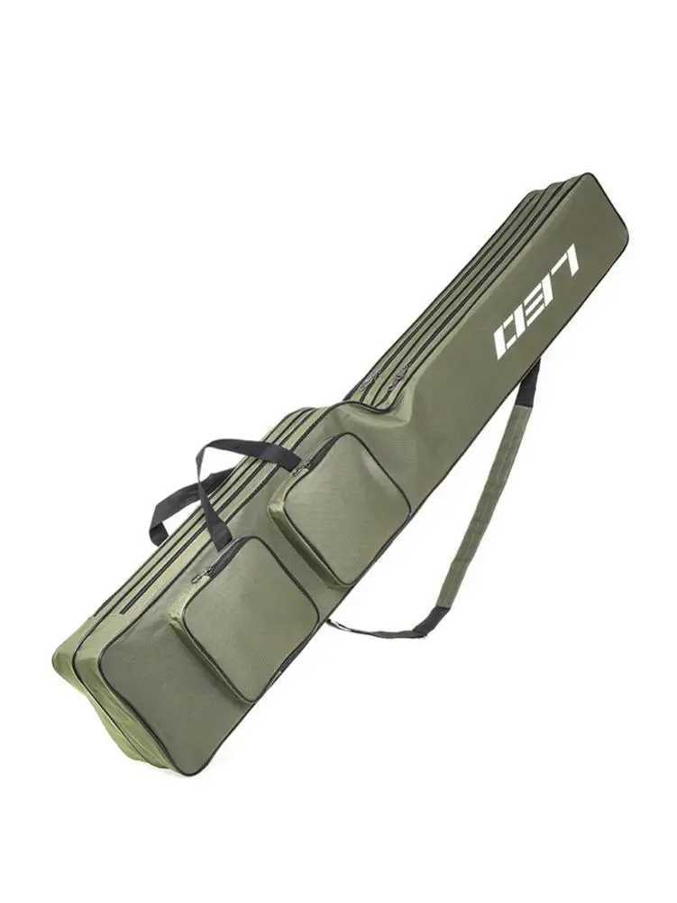 1.3m Portable Folding Fishing Rod Bag 2 Layer Fishing Pole Gear Tool Storage Case Backpack Fishing Equipment Fishing Reel Bag Z250411