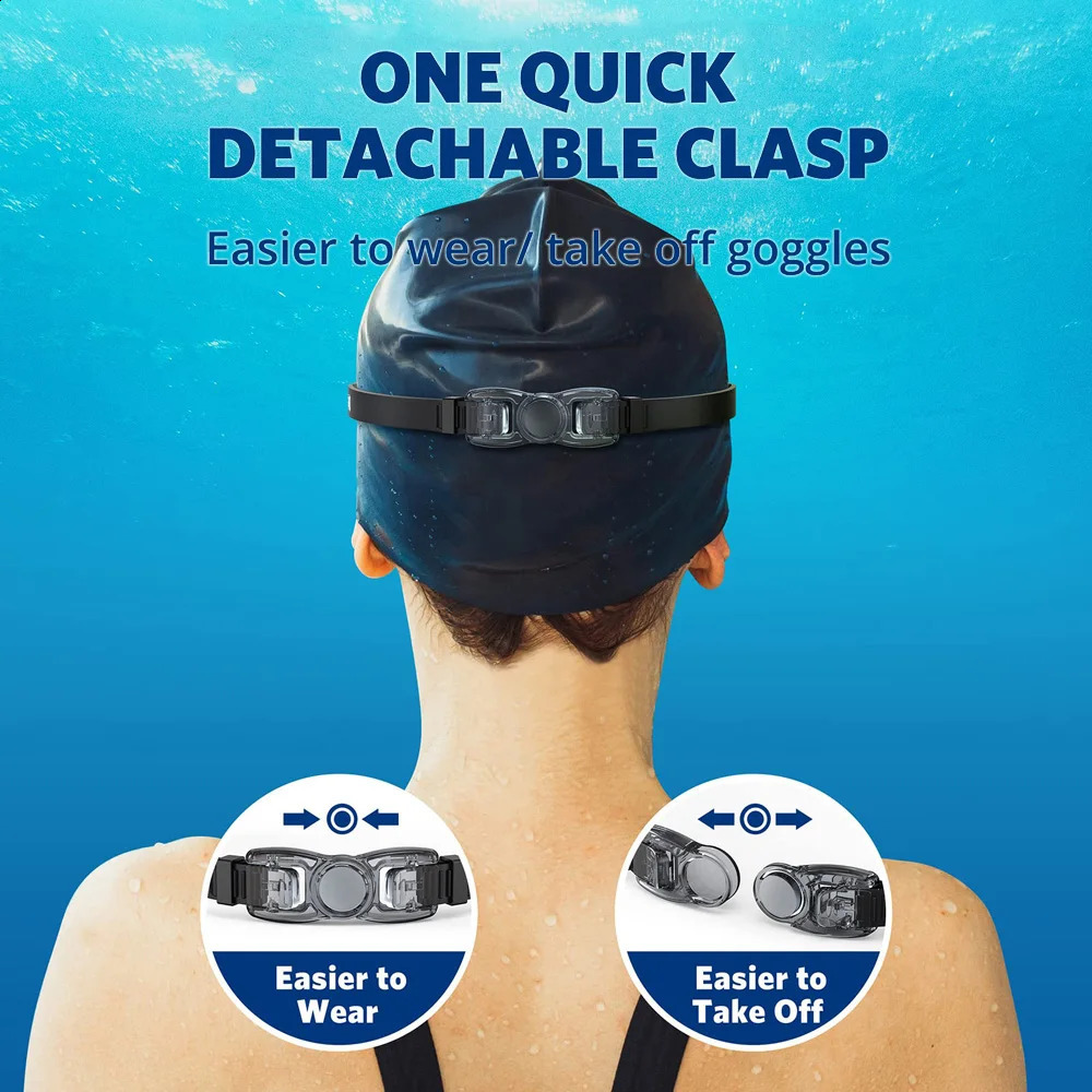 Swimming Goggles and Silicone Swim Cap sets with Nose Clip EarplugsWaterproof No Leaking Anti Fog UV Protection Safety Glasses 250411