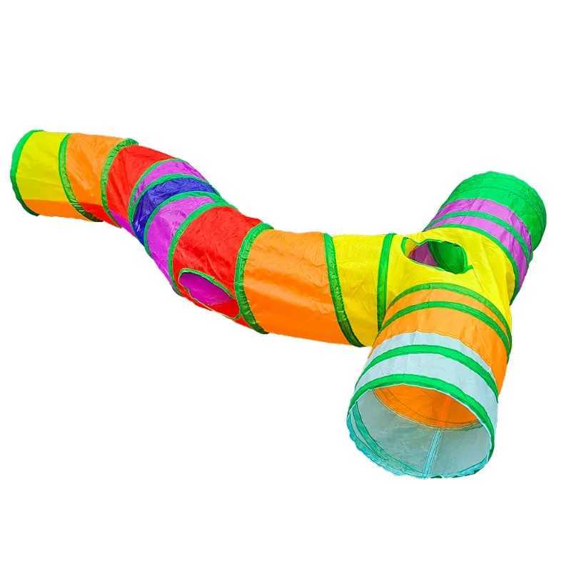 New Creative S Way T Way Cat Play Tunnel Folding Indoor Pet Interaction Tunnel Kitten Exercise Supplies Y250412