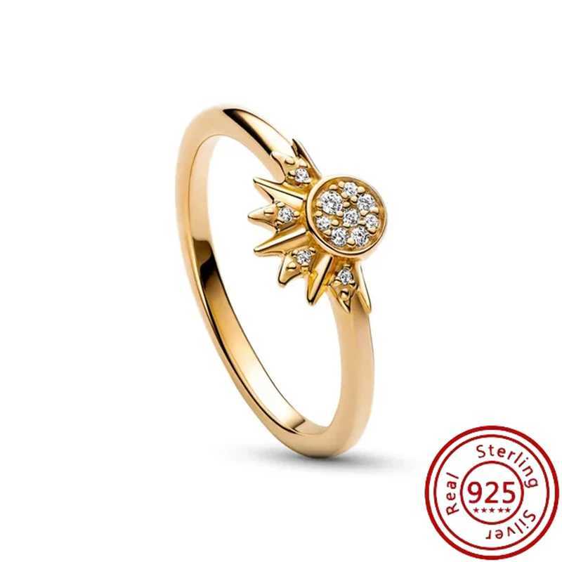 New Hot 925 Silver Crown Sparkling Ring Sun Moon Sky Bone Womens Set Ring Wedding DIY Charm Luxury DIY Jewelry GiftXJ250412