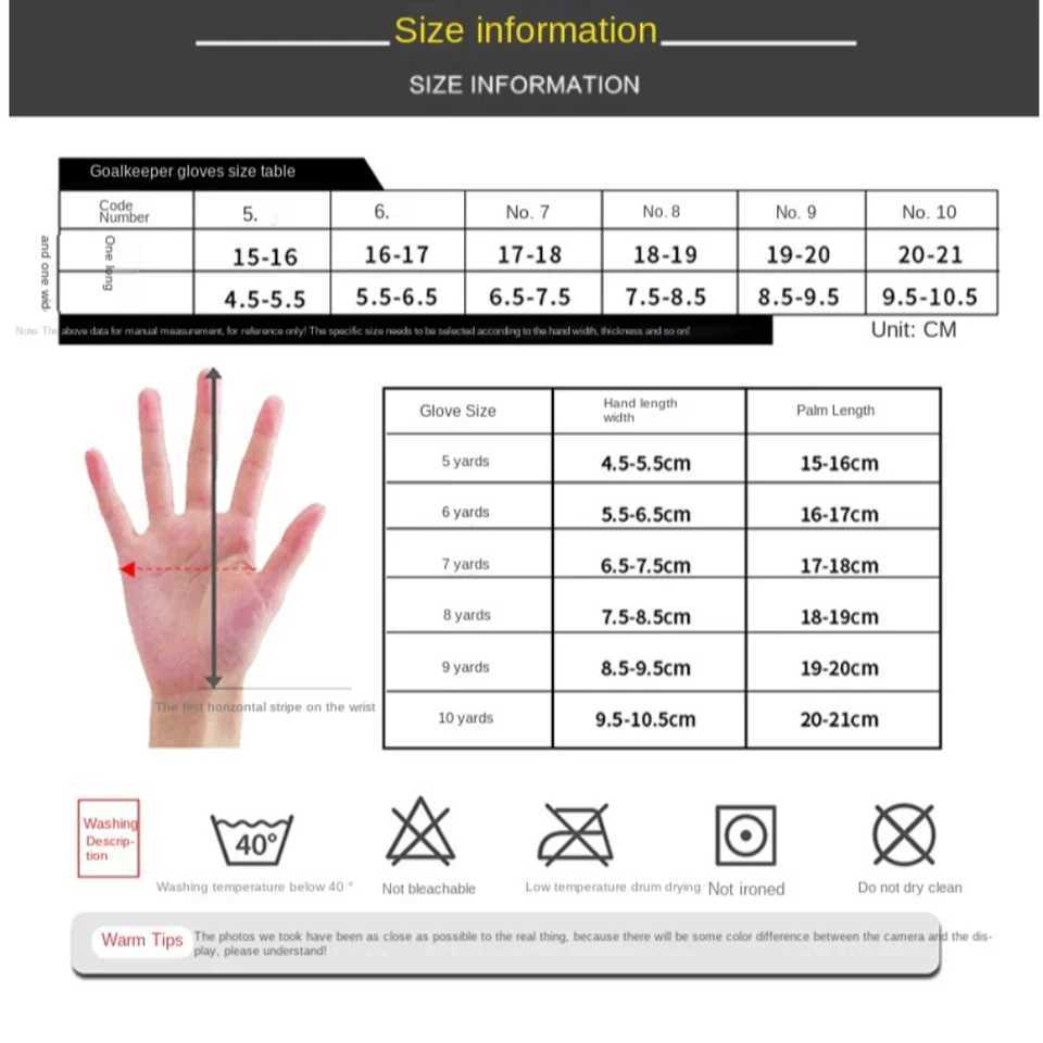 Anti slip goalkeeper gloves thick latex childrens football goalkeeper gloves wear-resistant professional game goalkeeper glovesXJ250412