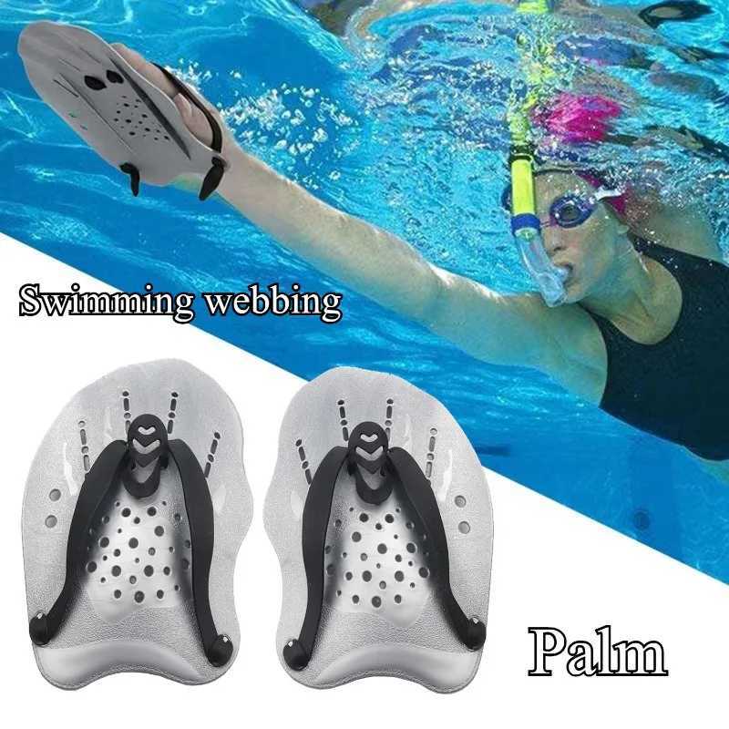 Swimming Pool Exercise Finger Professional Training Hand Mesh Gloves Silicone Swimming Finger Flip Mens Childrens Paddle EquipmentY250412