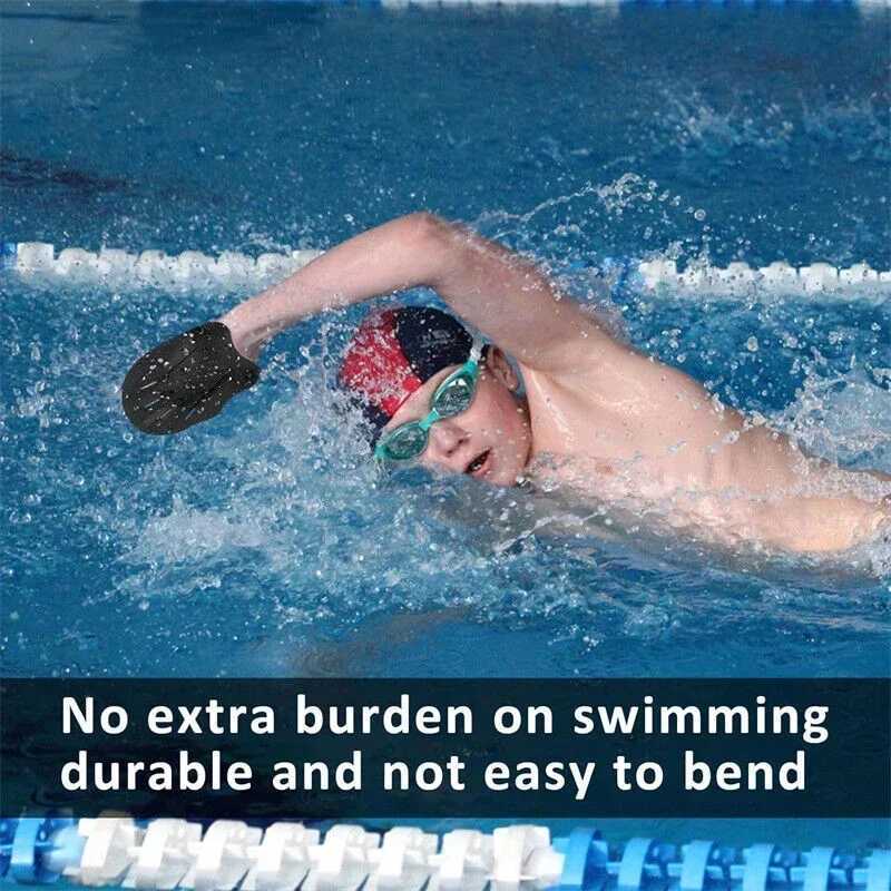 1 pair of adult hand Pu men and women swimming training silicone hand net protector adjustable freestyle hand PuY250412
