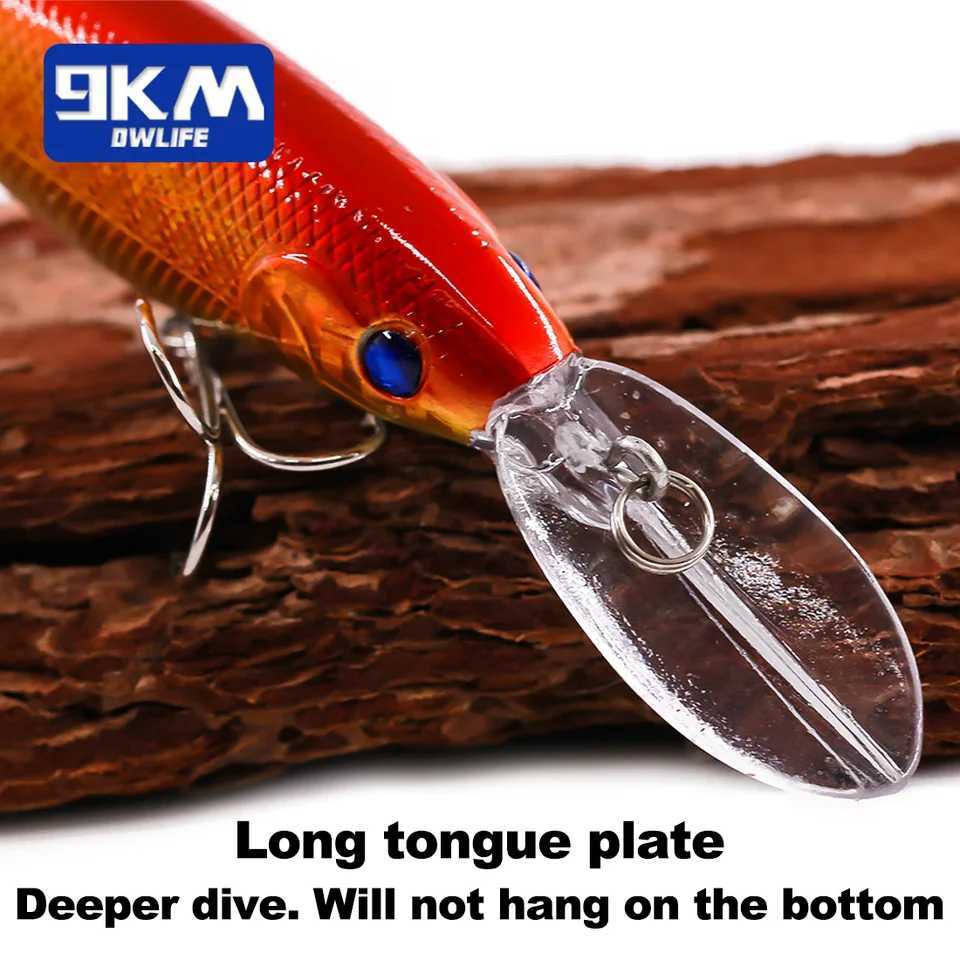 Minnow Lures 10.5g Fishing Lures Swimbaits Boat Topwater Hard Baits for Trout Bass with Treble Hook Saltwater Freshwater 11.5cm Z250411