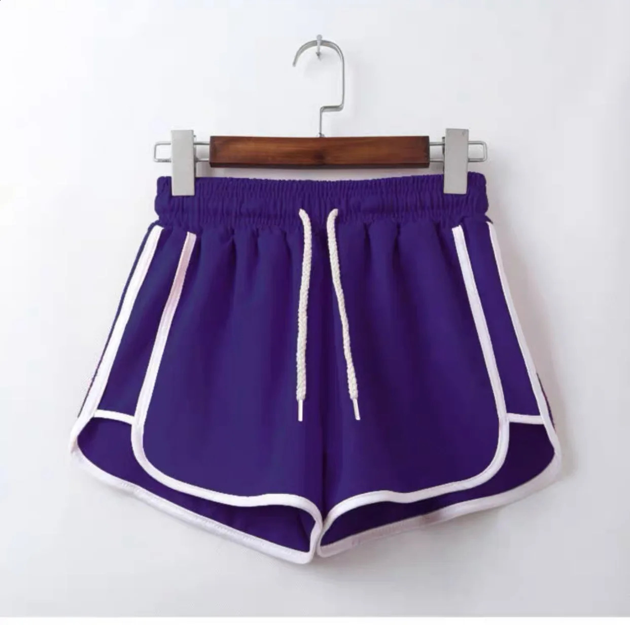 Women Golf Shorts Summer Drawstring Wide Leg Sweat Short None Elastic Lace Up Shorts Fitness Running Shorts Loose Casual Sports 250411