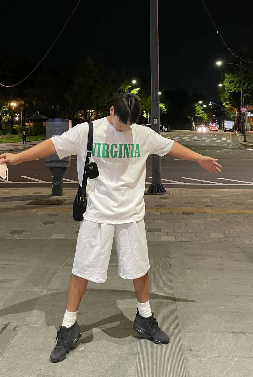 Casual Korean Summer Sports Shorts Quality Men's Clothing Haruku High Street Drawstring Running Short Pants