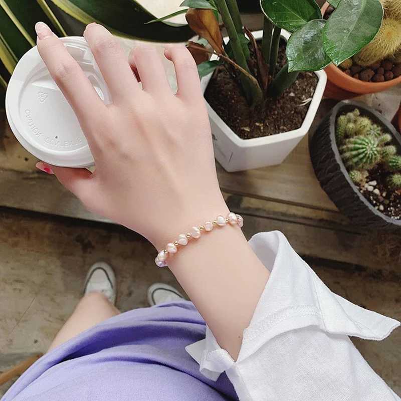 Elegant Baroque Pearl Beaded Bracelet for Woman Luxury Adjustable Bracelet Fashion Girls Sweet Jewelry Birthday Party GiftC250411