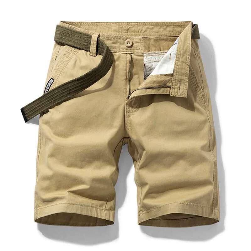 Summer Solid Casual Cargo Fashion Cotton Tactical Pants Men Outdoor Breathable Joggers Shorts Male