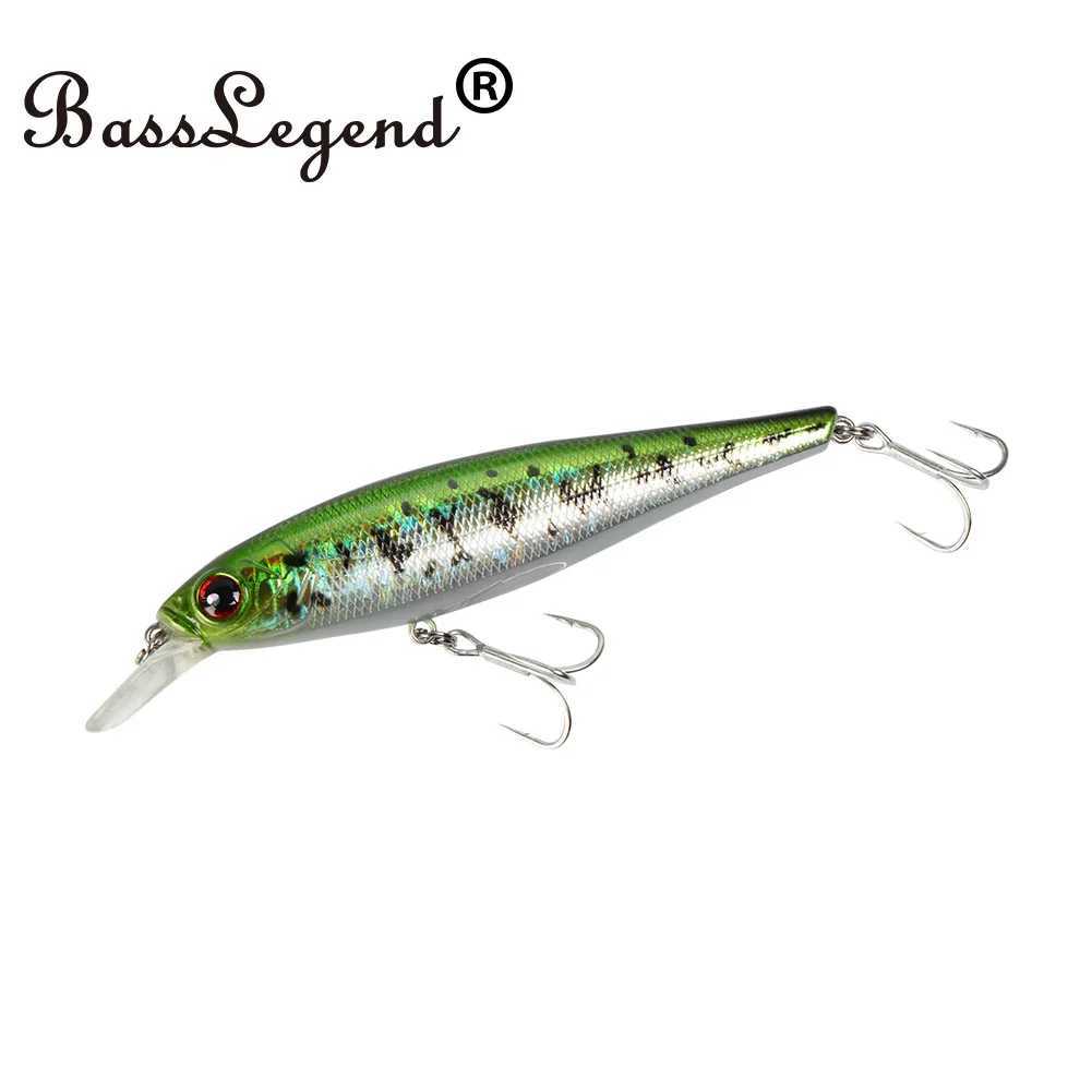 BassLegend Fishing Suspending Jerkbait Squad Balisong Minnow Bass Pike Trout Lure 100 SP Rattle Sound 100mm 17g Z250411