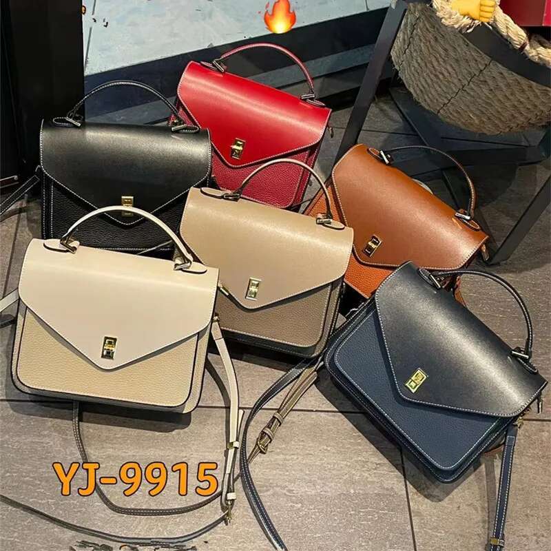 Brand Genuine Leather Women Cover Handbag Fashion Exquisite Design Shoulder Bag Commute Outdoor Ladies Square Crossbody Bags
