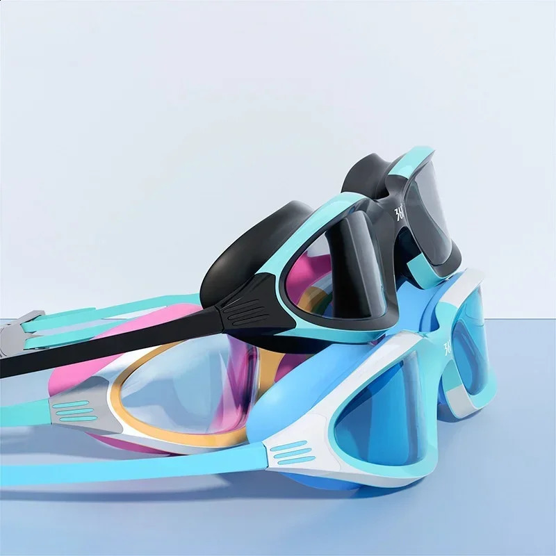 Professional Swimming Goggles HD Waterproof Anti Fog Silicon Swimming Cap Water Racing Sports Equipment for Men Women 250411
