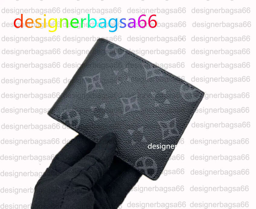 Designer Men's Wallet Leather Credit Card Holder High Quality Classic Cash Clip Coin Pocket Purse Long Term Business Double Fold Bestselling Golf wallet 60895