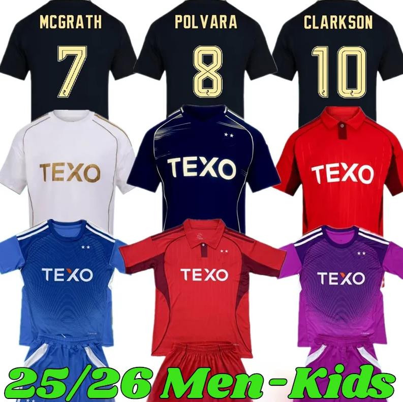 2025 2026 Aberdeen FC Soccer Jerseys NEW MCGRATH Barron Shinnie Sokler Morris Macdonald Duk Doohan Besuijen 25 26 POLVARA Men Football Shirt kids kit set