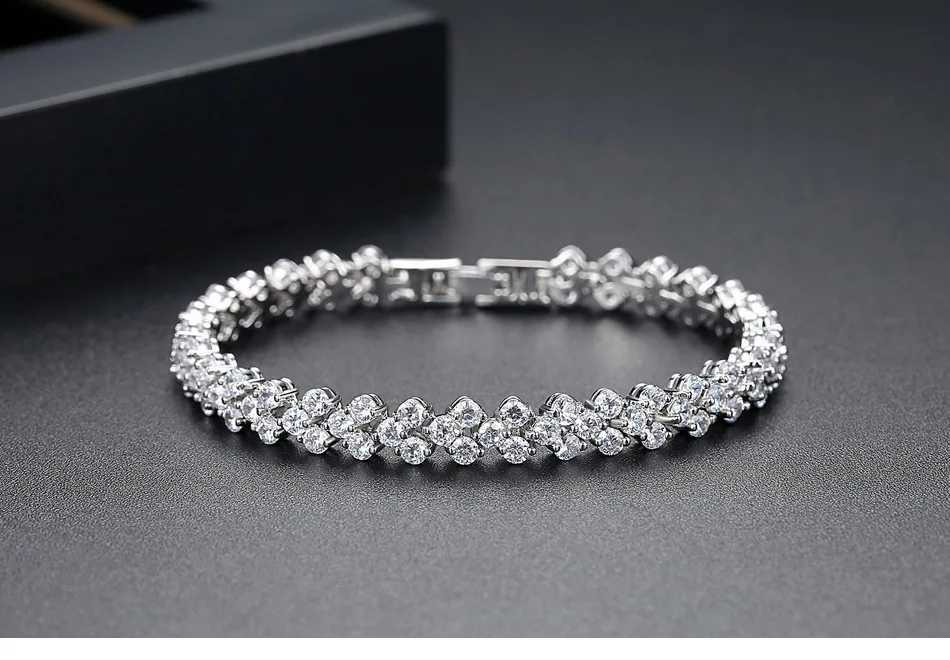 Europe New Roman bracelet heart shape Woman bracelet female Crystals from Austrian Fashion jewelryC250411