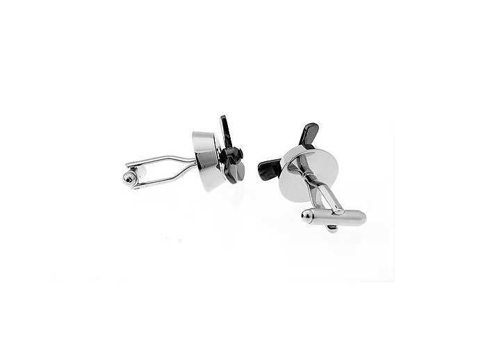 Mens rotary propeller cufflinks made of high-quality brass material for firearms black aircraft design cufflinks wholesale and retailT250412