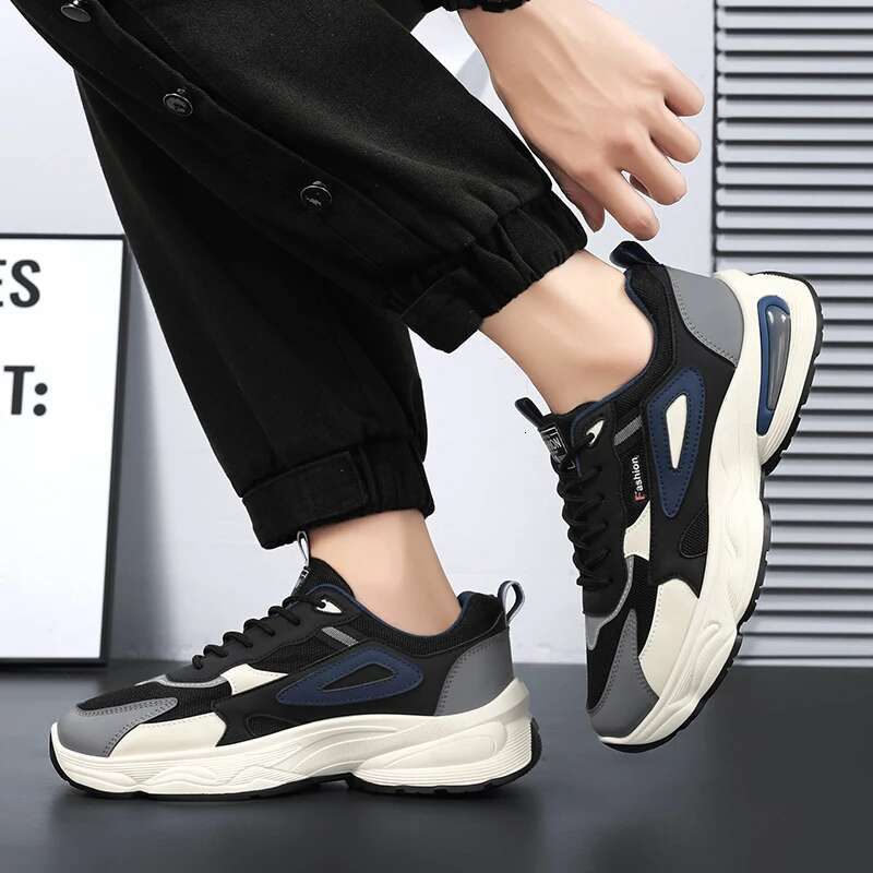 2025 men's casual thick height shoes, anti slip designer, fashionable running shoes, men's shoes