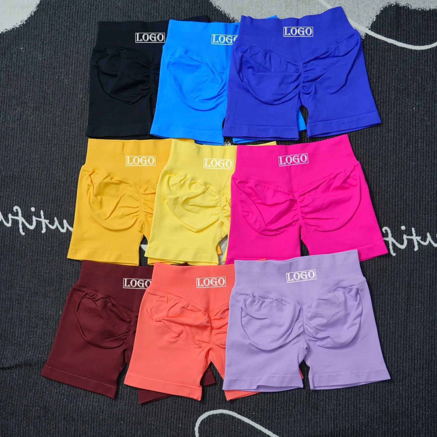 Ignite Shorts with 4.5 Low Waist Seamless Yoga Shorts Scrunch Bum Gym Shorts Workout Biker Short Stretch Fitness Short Y250412