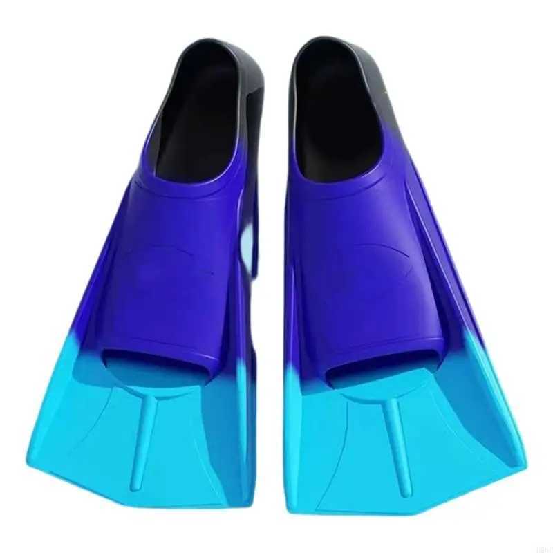 H8WC lightweight silicone swimming fin travel size flip cover short inflatable finY250412