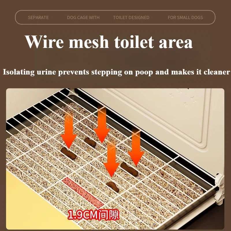 Pet product supply accessories for small dog cages with iron mesh toilet isolation area indoor isolation cage pads X250412