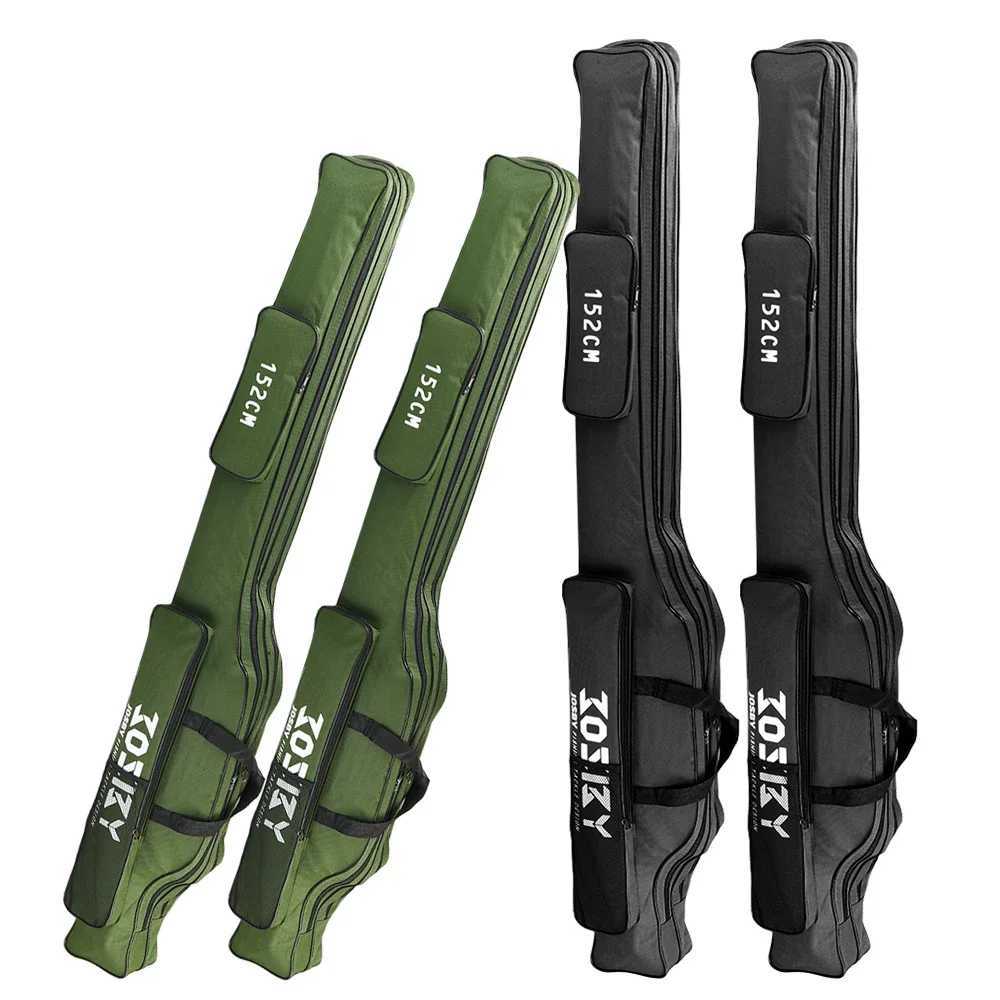 Multifunctional Fishing Rod Bag 2/3/4 Layers 60CM 122CM 152CM 182CM Waterproof Outdoor Oxford Tackle Foldable Portable Reel Gear Z250411
