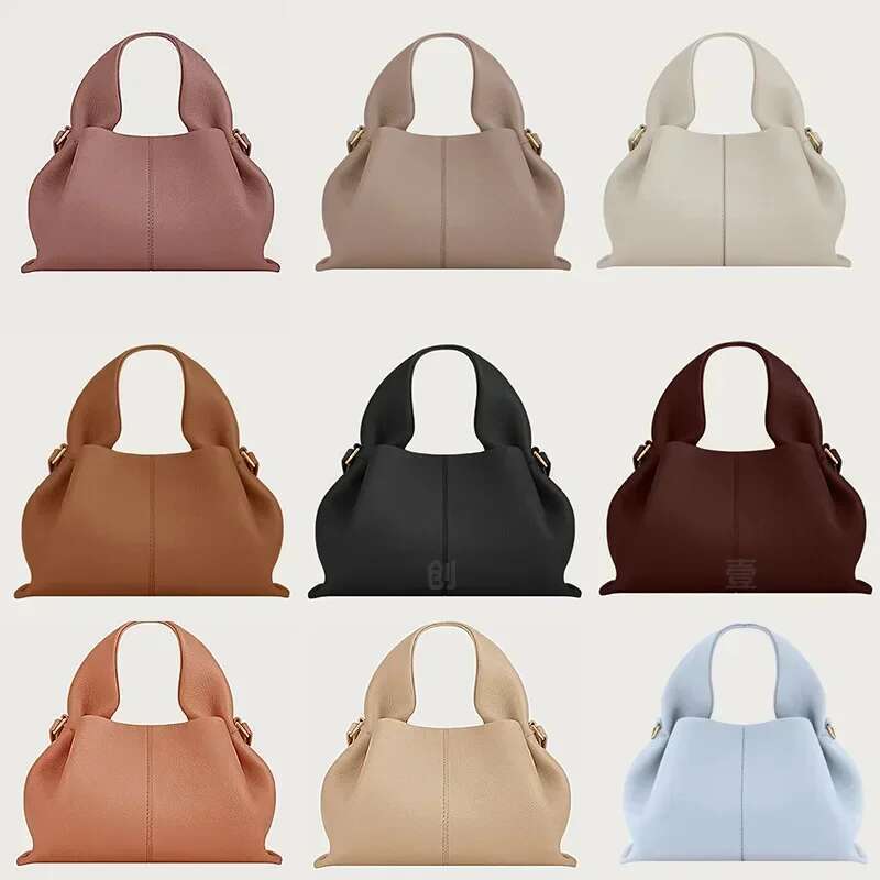 Cloud French Brand Genuine Cowhide Ladies Simple Dumpg Shoulder Bag