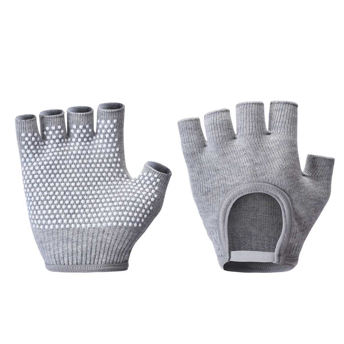 Women Anti-slip Yoga Gloves Cotton Fitness Half Finger Gloves Breathable Outdoor Cycling Bicycle Pilates Sports Fishing GlovesC250412
