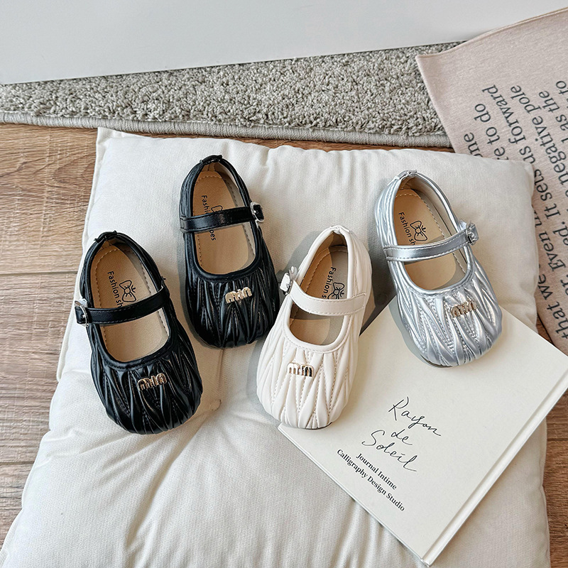 designer shoes 2025 Girls' leather shoes Children's single shoes shallow-mouthed shoes Soft-soled princess shoes for girls and babies