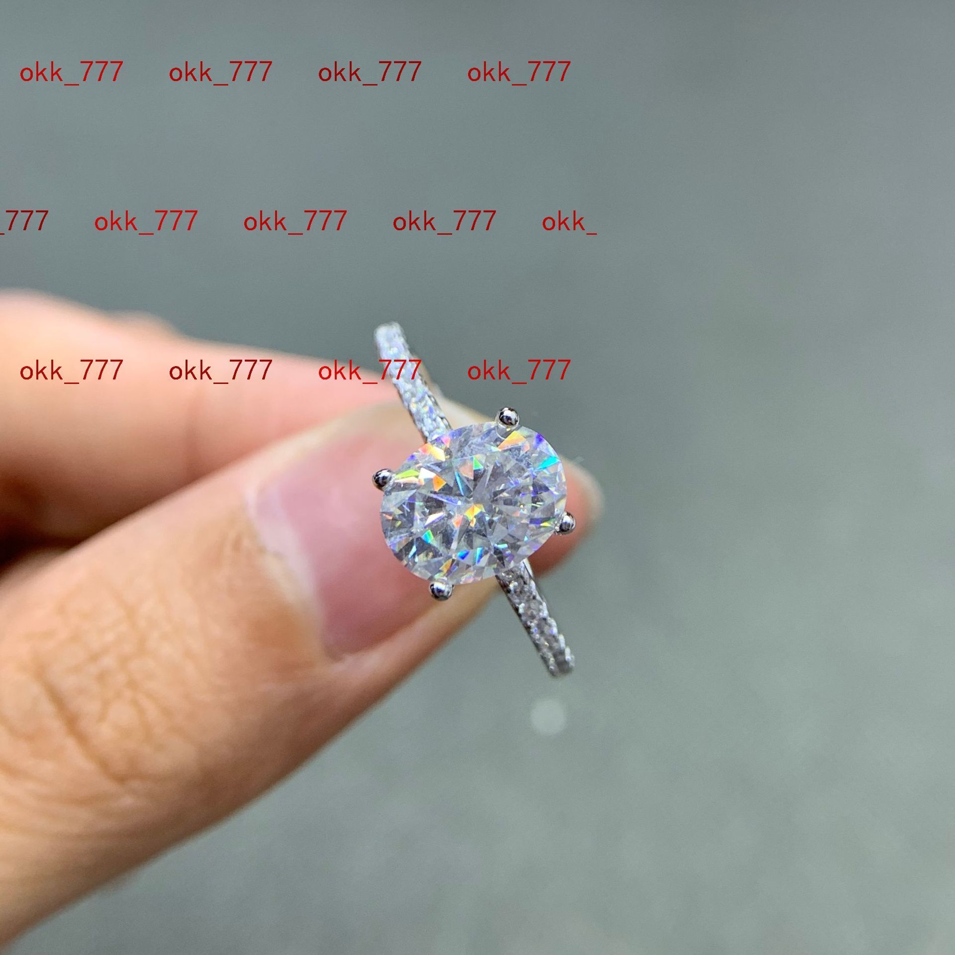 Optimal Price 18K White Yellow Rose Gold Gemstones Oval Moissanite Ring 24-hour Response Capability Wedding Suitable